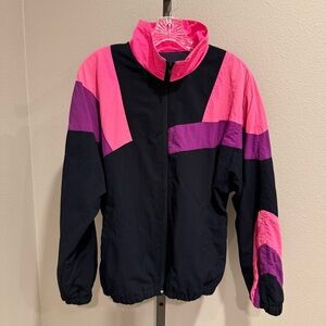 Vintage 80’s color block women’s jacket size medium